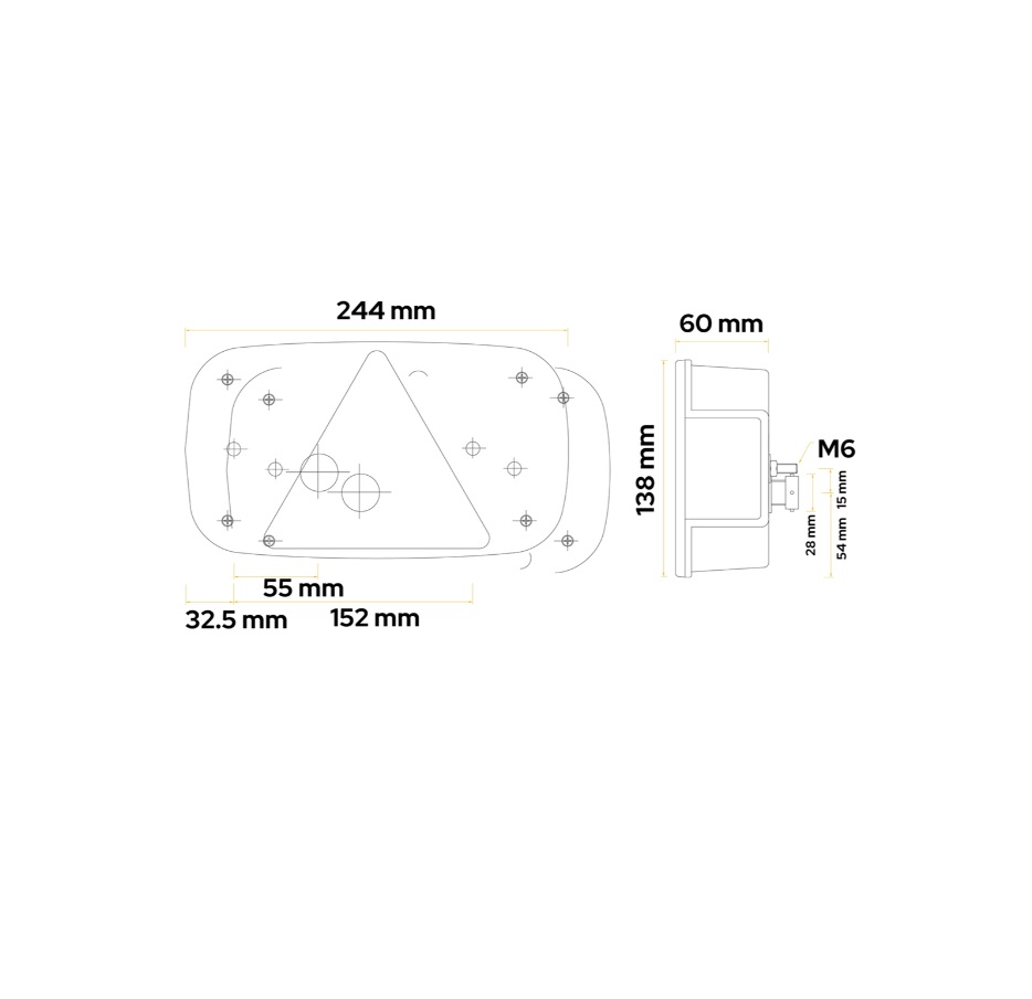 Feu arrière Gauche Multipoint III ASPÖCK 5 pôles – Image 2