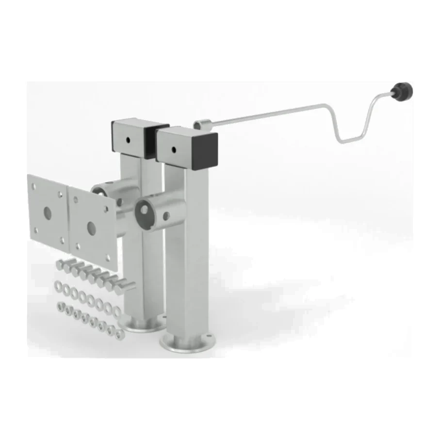 Jeu de 2 béquilles arrières de stabilisation - Remorque Martz