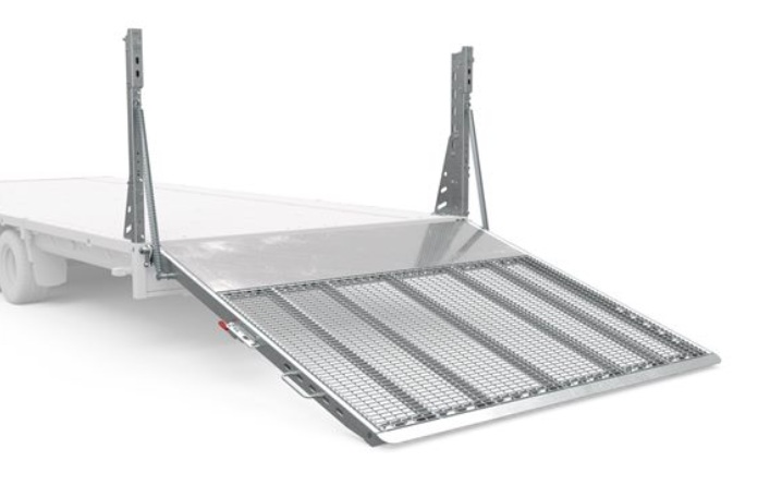 Pont de chargement haut pleine largeur 2,15m aluminium grillagé avec assistance à ressort - BJT