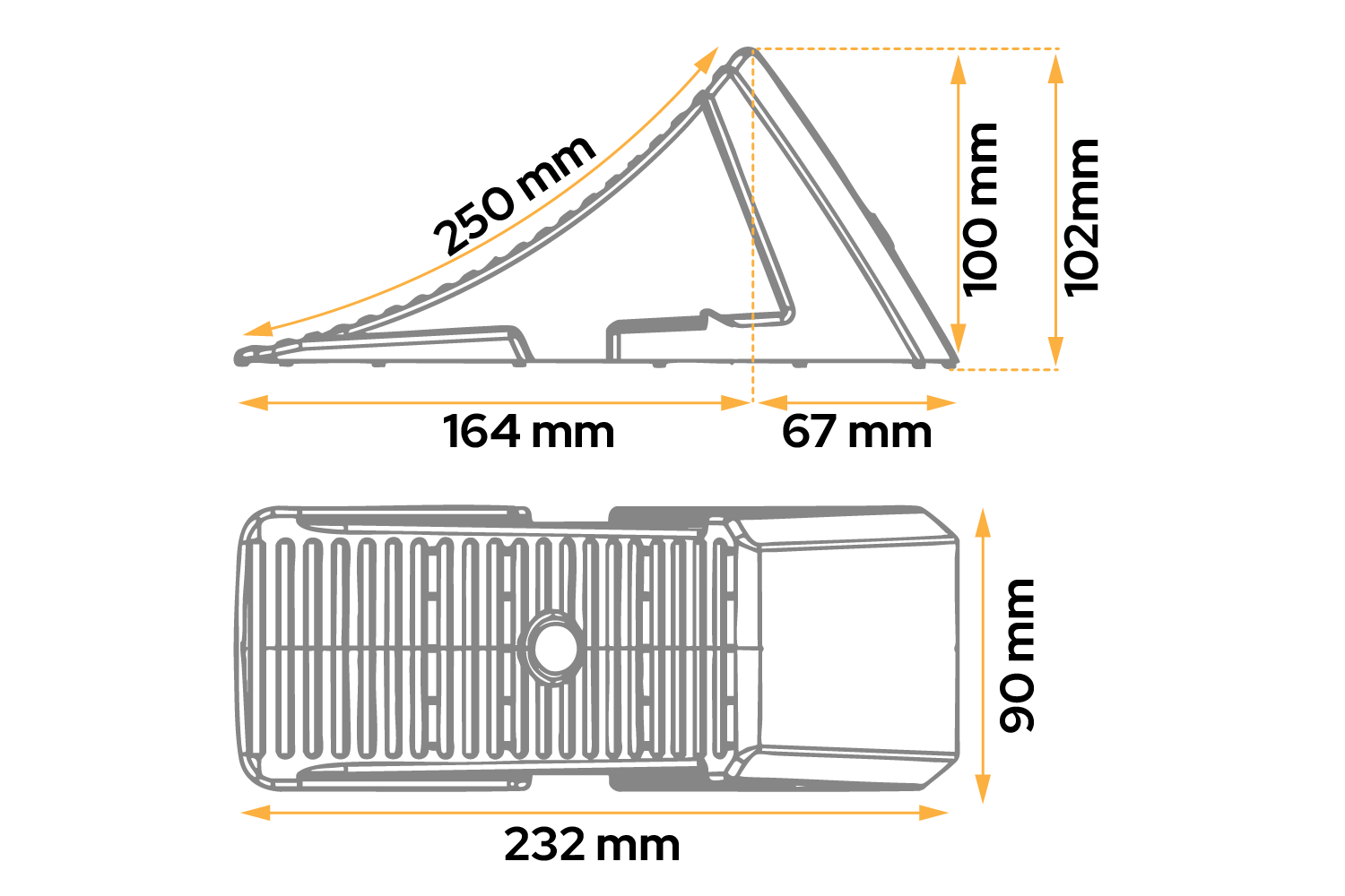 Cale de roue AL-KO UK10 – h : 102 mm