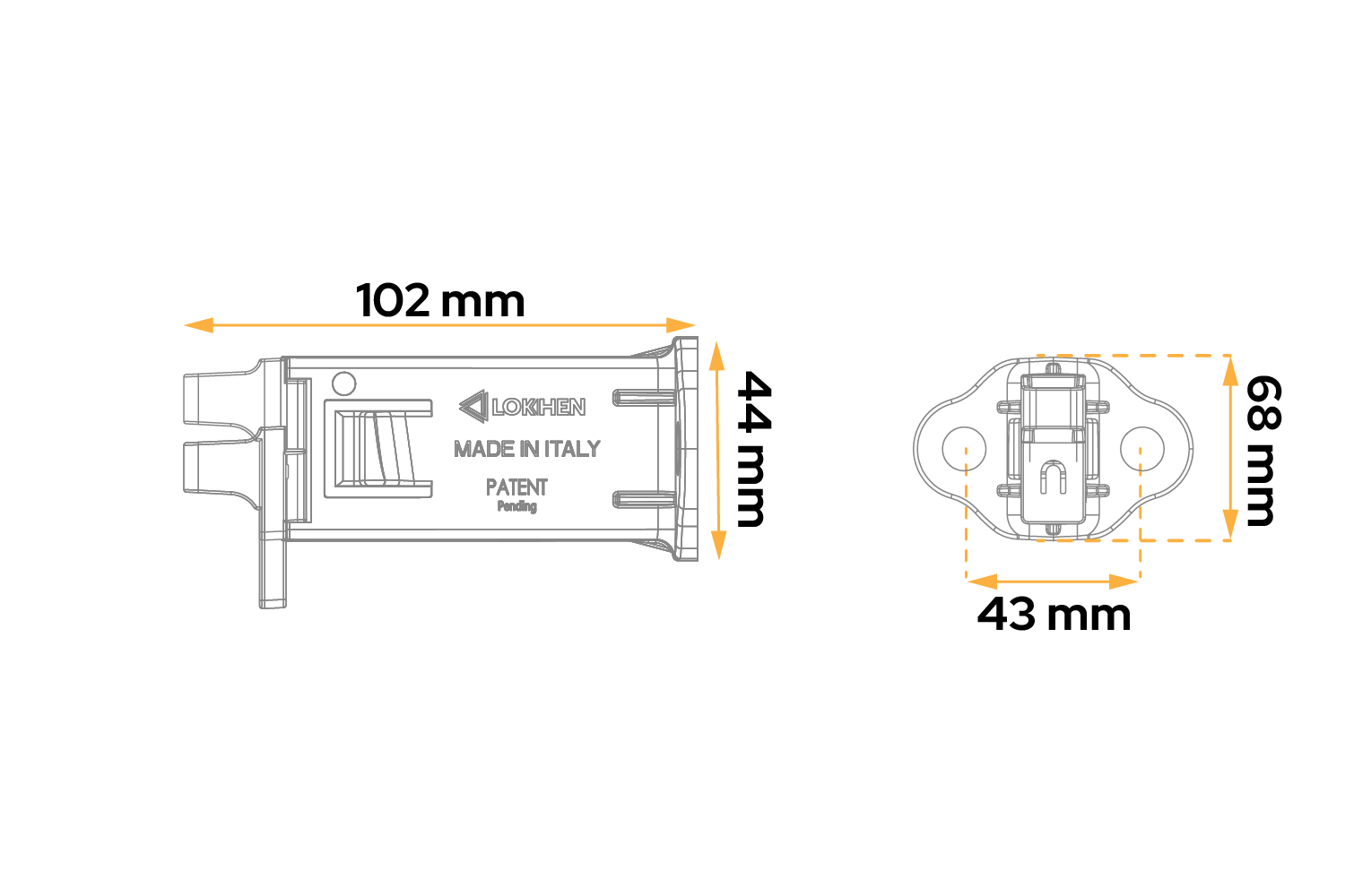 Cale de roue pliable LOKHEN ORIGAMY 36 avec support – h : 151 mm