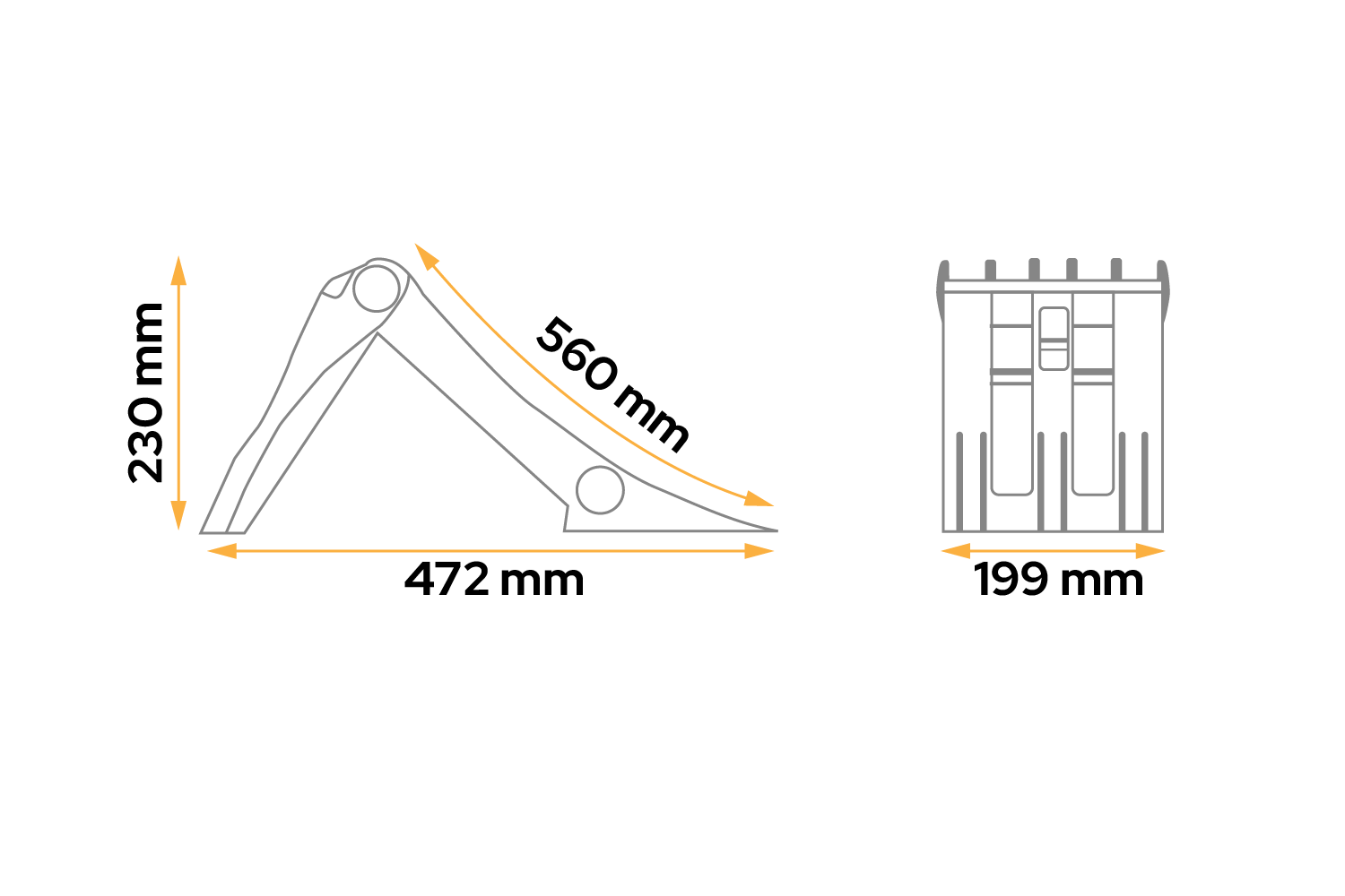 Cale de roue pliable LOKHEN ORIGAMY 56 avec support – h : 230 mm
