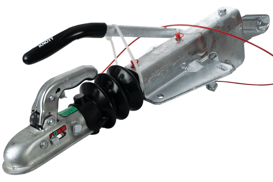 Commande de freinage KNOTT KF17-C avec tête d'attelage K20-B – 1700 kg – timon en V