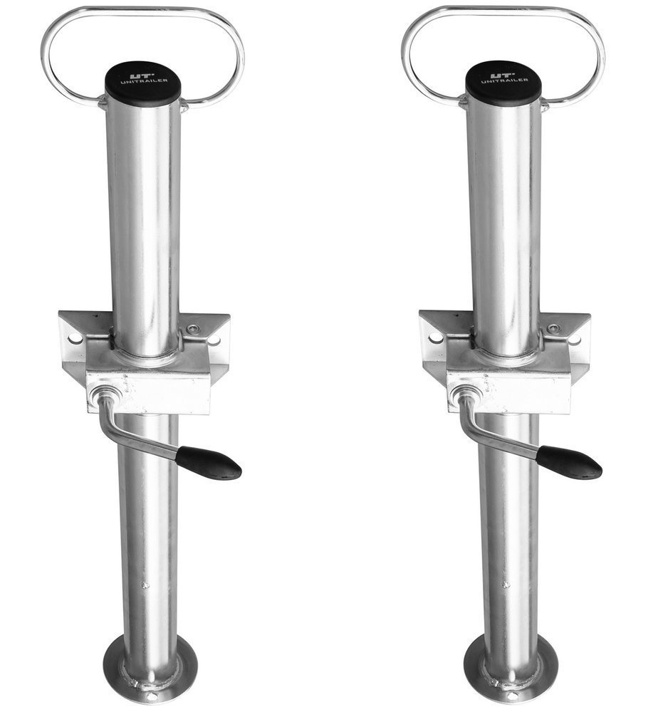 Ensemble de deux béquilles, supports fixes avec collier 300 kg, 48 mm, 600 mm