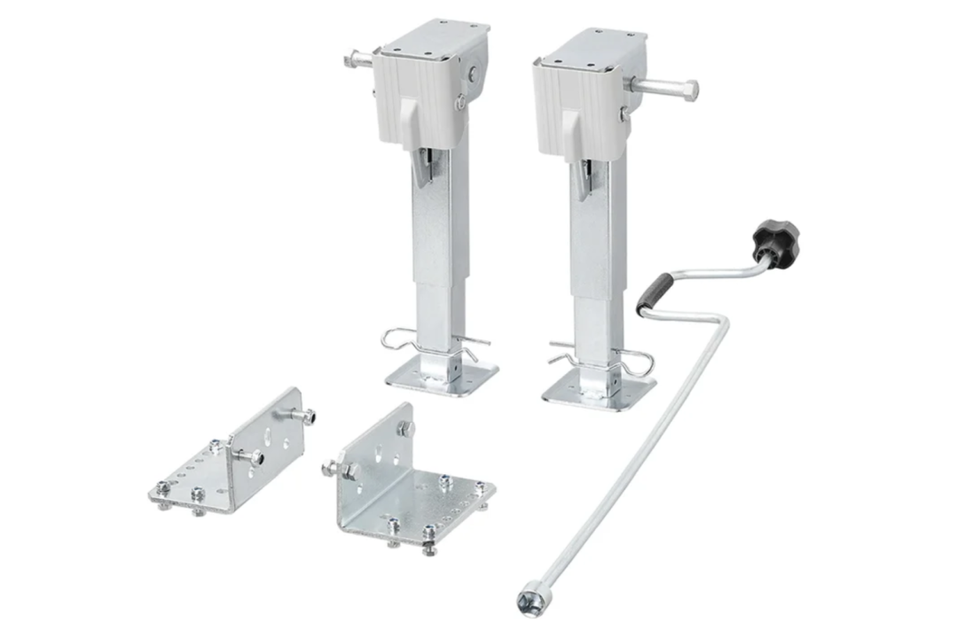 Ensemble de deux supports extensibles avec manivelle et fixation ProPlus 361500 pour remorque plateau 1000 kg 290-460 mm