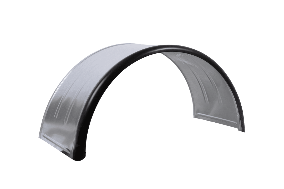 Garde-boue double pour remorque 16-17,5" DOMAR DK7135, passage de roue 1000 × 450 mm, métal avec bord en caoutchouc
