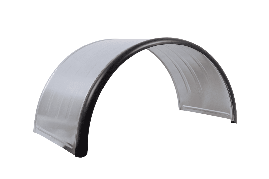 Garde-boue double pour remorque 17,5-19,5" DOMAR DK7140, passage de roue 1000 × 500 mm, métal avec bord en caoutchouc