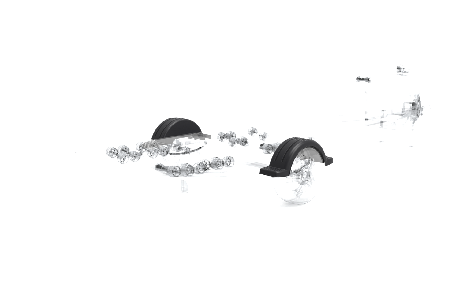 Garde-boue pour remorque à bateau 13" DOMAR D20422, passage de roue 950 × 240 mm