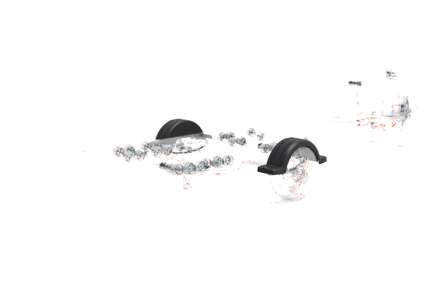 Garde-boue pour remorque à bateau 14" DOMAR D20430, passage de roue 1080 × 255 mm
