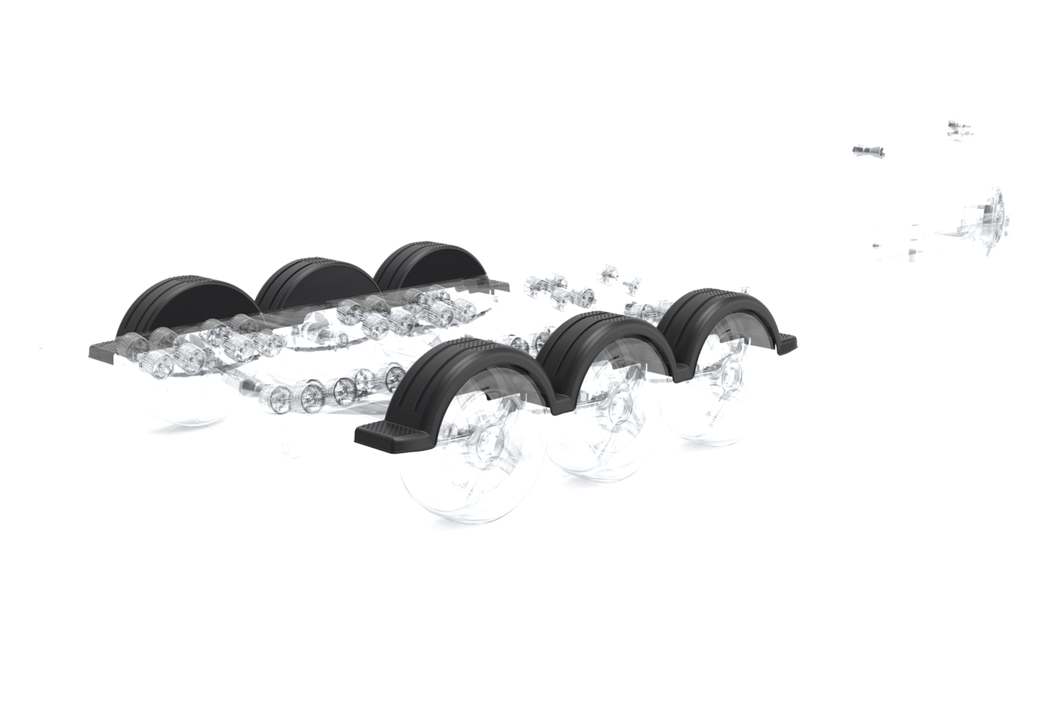 Garde-boue pour remorque de bateau 13" DOMAR D20422C, passage de roue 715 × 240 mm