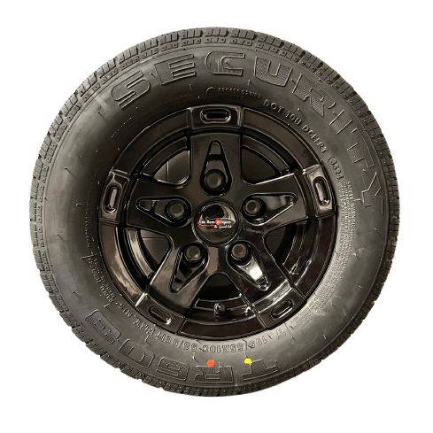 Roue avec jante aluminium noir 10 pouces pour remorque Ta-No