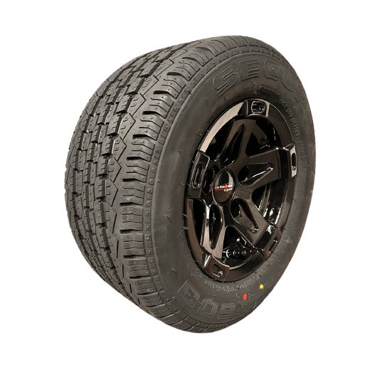 Roue avec jante aluminium noir 10 pouces pour remorque Ta-No