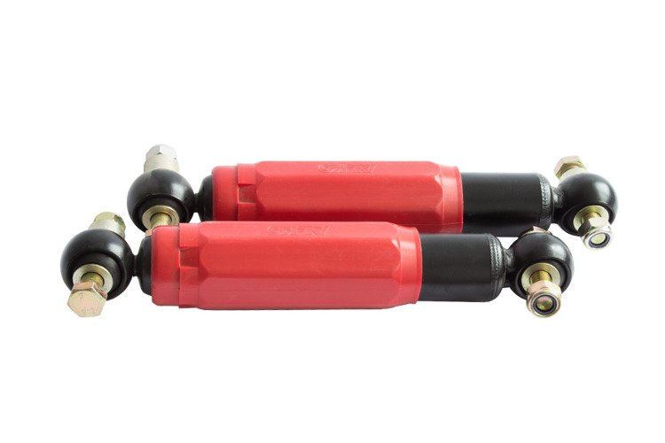 Lot de 2 amortisseurs d'essieu AL-KO Octagon rouge – 1800 à 3500 kg
