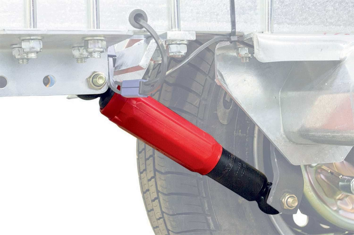 Lot de 2 amortisseurs d'essieu AL-KO Octagon rouge – 1800 à 3500 kg