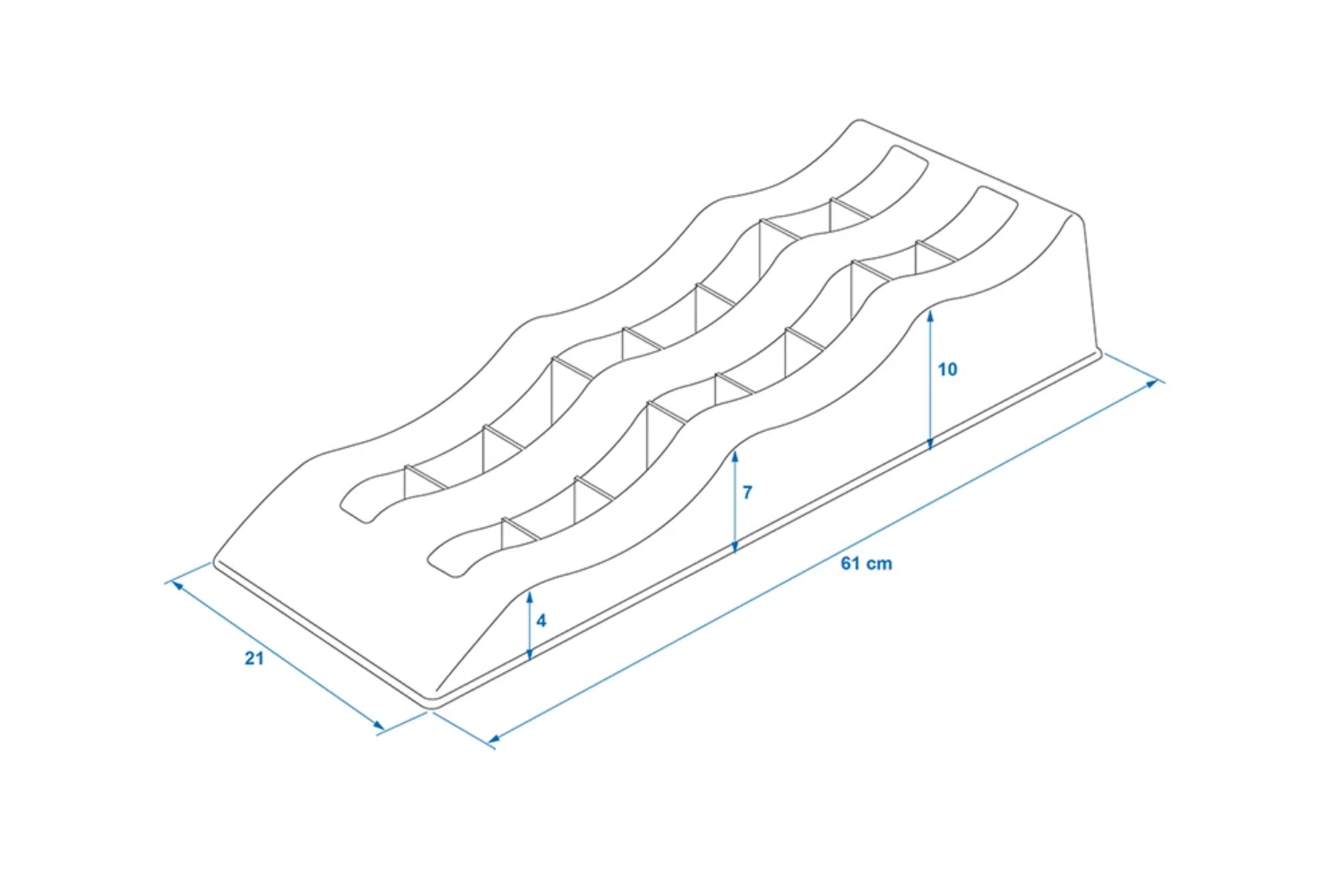 Lot de 2 cales de nivellement ProPlus 361560 à 3 niveaux – 5 t