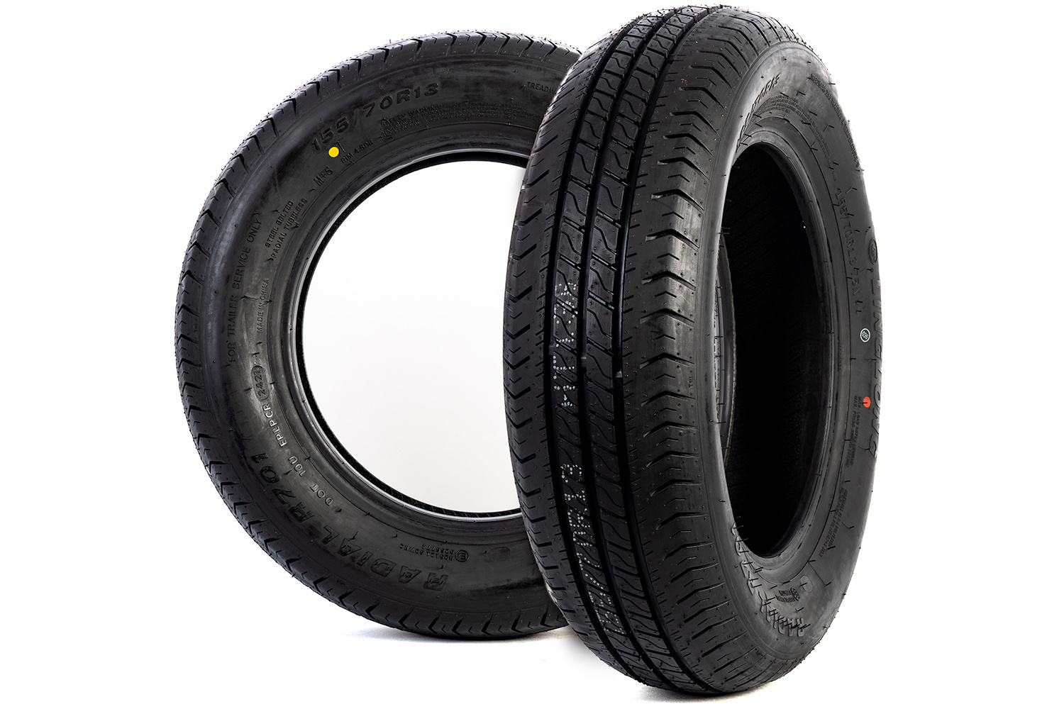 Lot de 2 pneus pour remorque LINGLONG R701 155/70 R13 75N