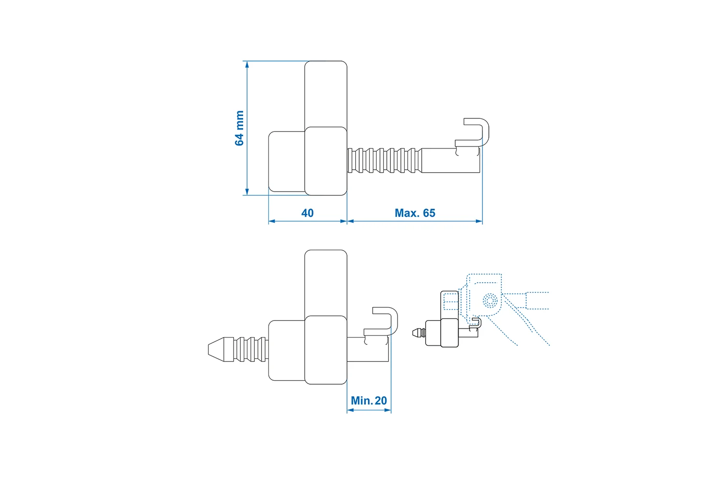 Protection antivol pour supports extensibles ProPlus 360150 verrou d'angle