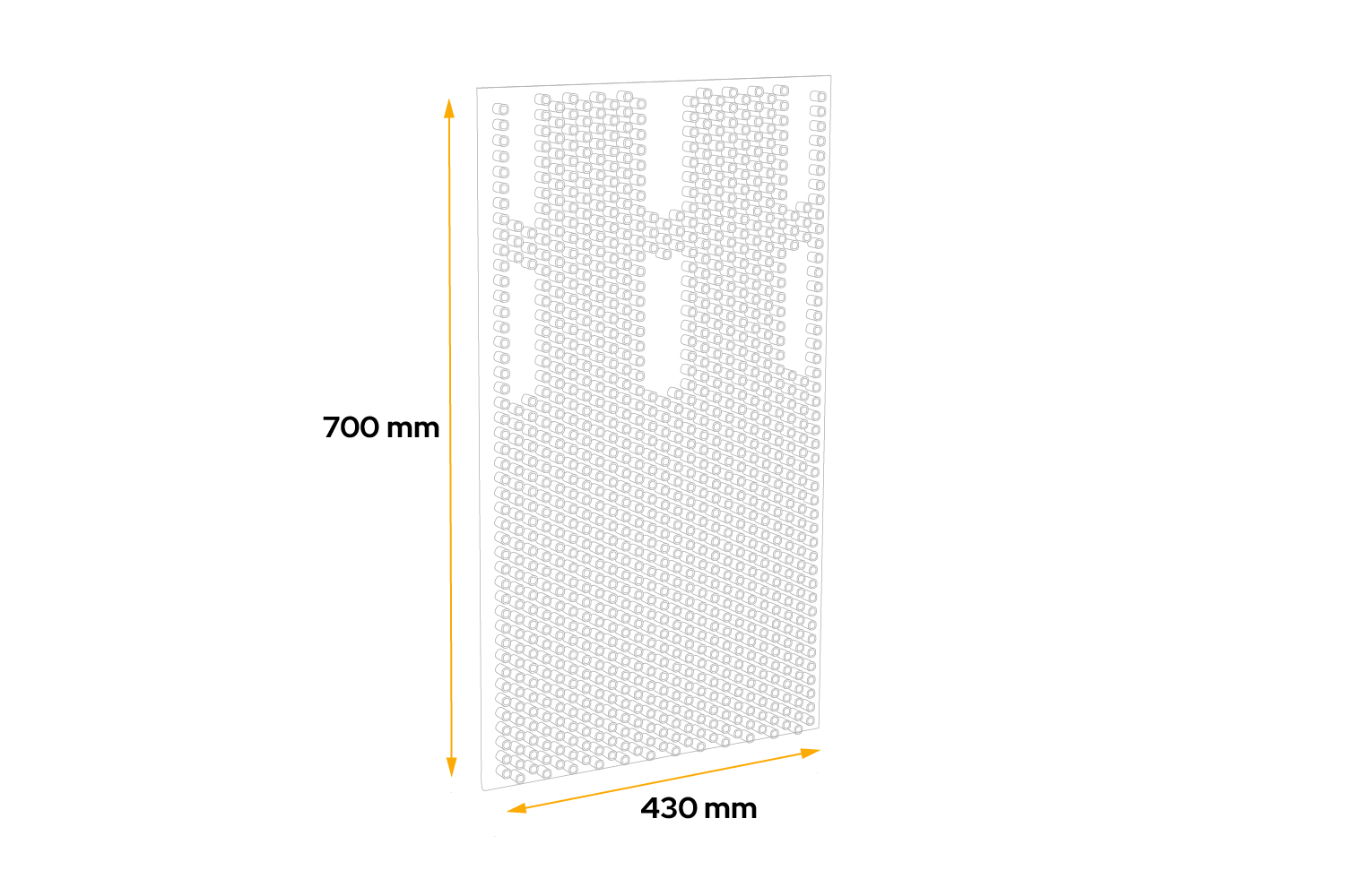 Protection garde-boue DOMAR DK5120 pour remorques et semi-remorques, 430 × 700 mm