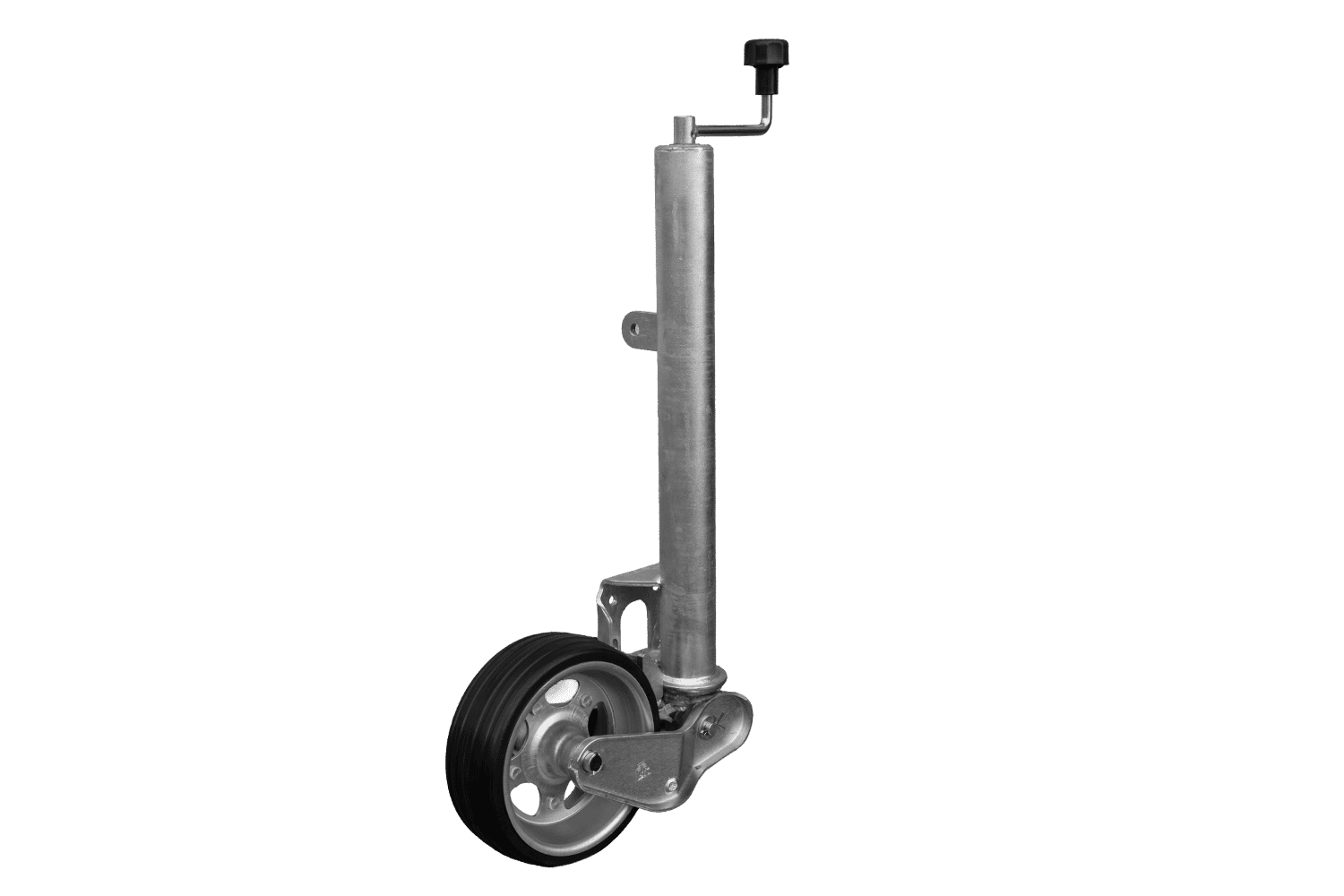 Roue jockey automatique avec poignée, 500 kg, 60 mm, 660-904 mm