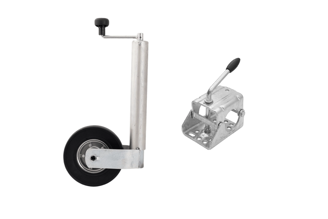 Roue jockey avec bride, collier WINTERHOFF ST60-V-255SB+KLE60, 400 kg, 60 mm, 525-755 mm