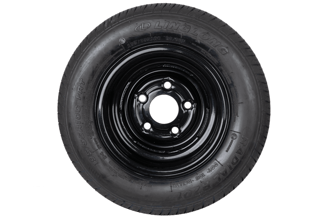 Roue renforcée complète LINGLONG 195/55 R10C 98/96N – jante acier noire 6Jx10" – 5x112 – ET -4
