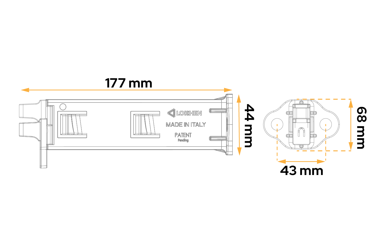 Support de fixation double LOKHEN pour cales de roue Origamy 56