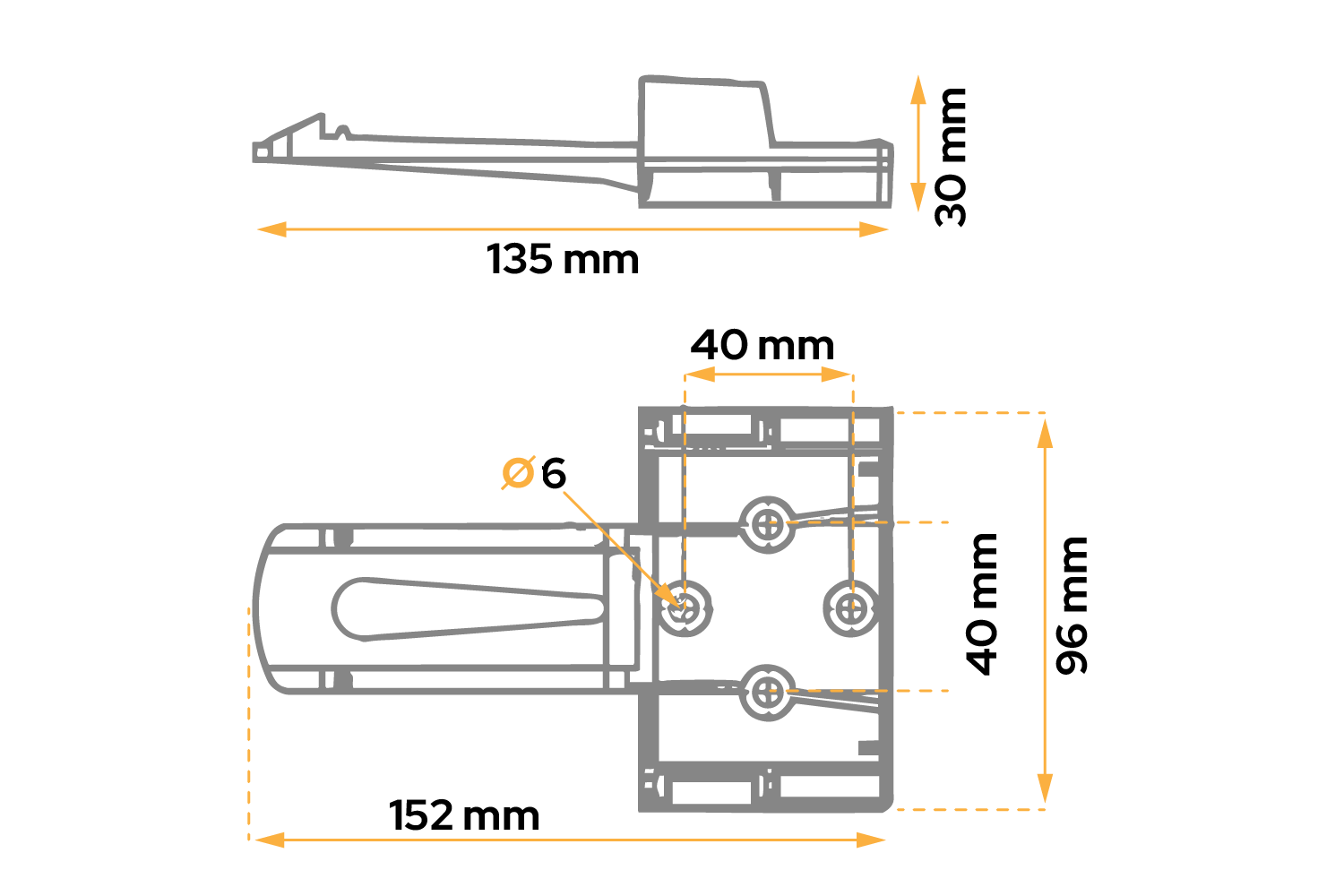 Support de montage AL-KO HA 10 K-2 pour cale de roue UK10