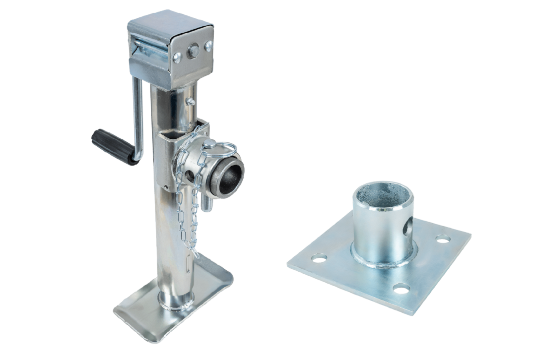 Support extensible avec adaptateur TJ5001+TJ5002A pour remorque plateau 1300 kg, 364-614 mm