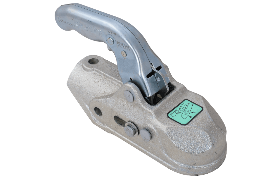 Tête d'attelage KNOTT K27-B – 2700 kg – timon rond Ø45 mm – fonte