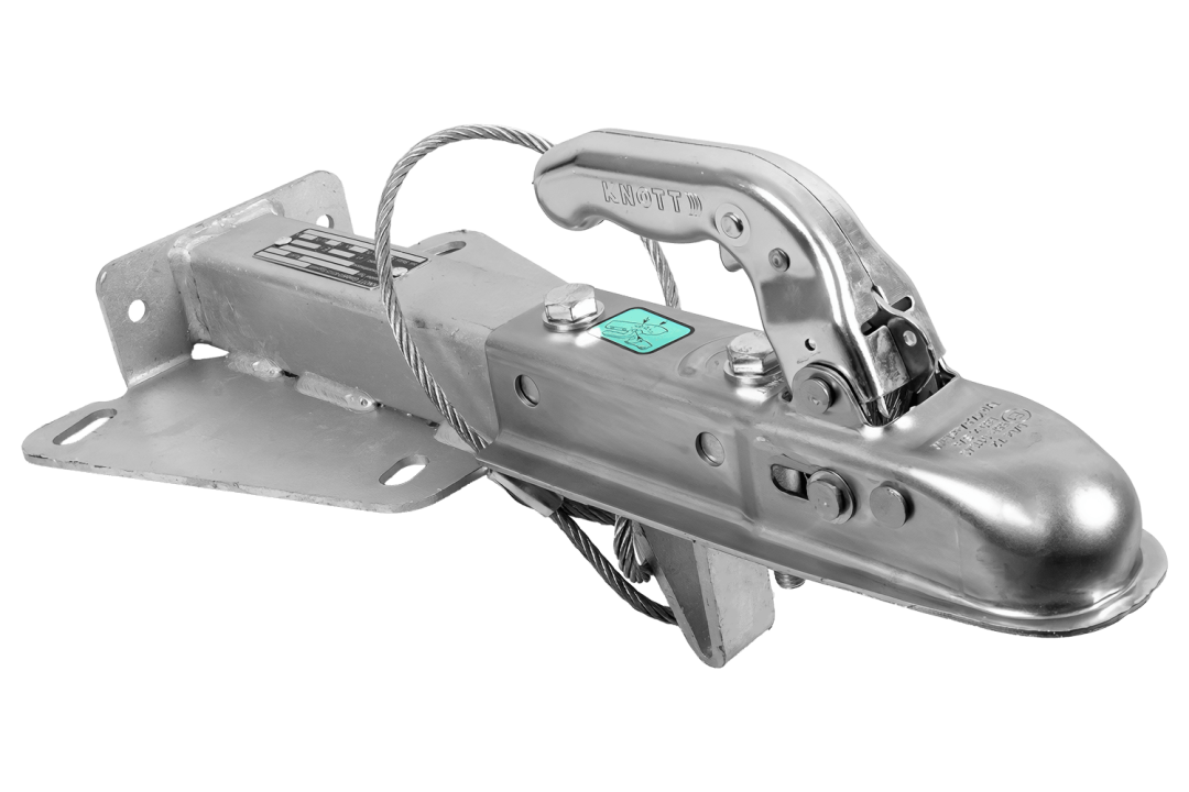 Tête d'attelage KNOTT K7,5-H + KZE 7,5 – 750 kg – timon en V – avec support et câble