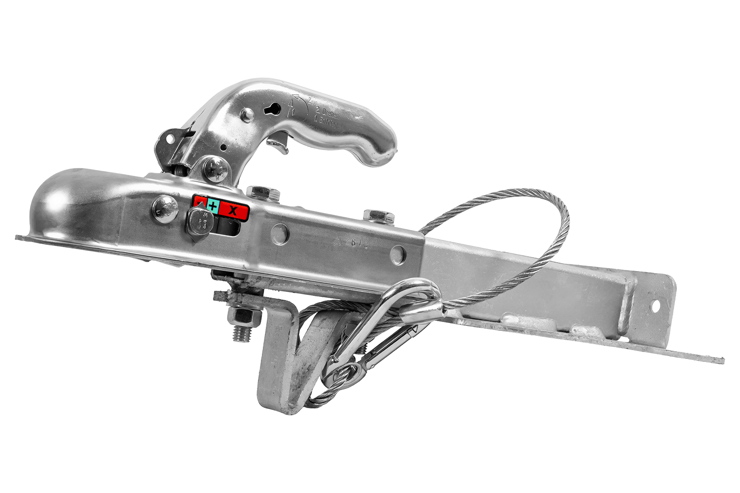 Tête d'attelage KNOTT K7,5-H + KZE 7,5 – 750 kg – timon en V – avec support et câble