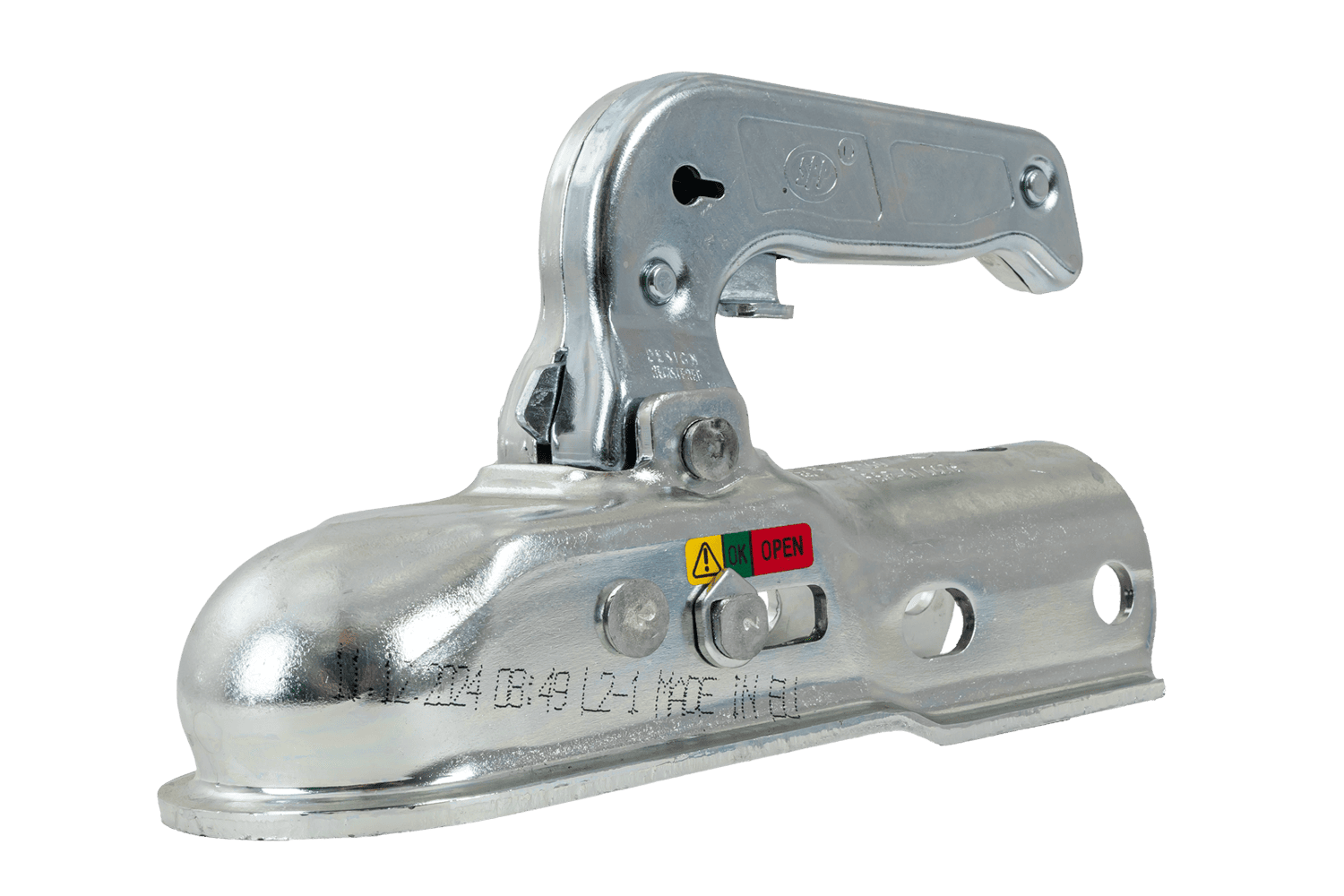 Tête d'attelage STEELPRESS BC-1200C – 1200 kg – timon rond Ø50 mm