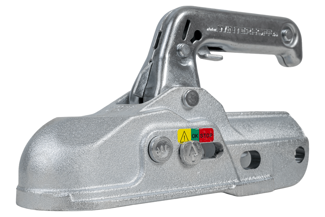 Tête d'attelage WINTERHOFF WW 30-K+Z – 3000 kg – timon rond Ø35-51 mm – fonte